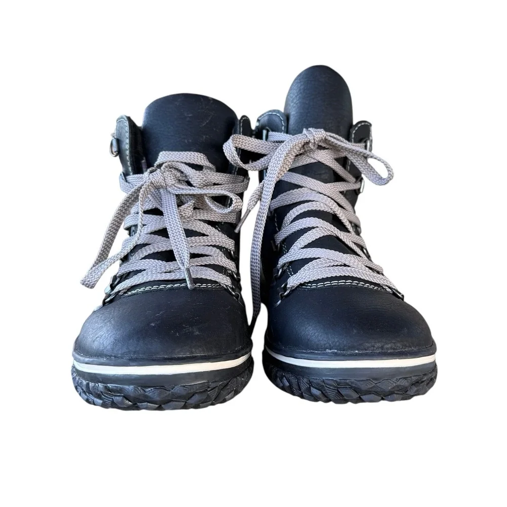 Rieker Waterproof‎ Ankle Boots Gore-Tex Knit Cuff Lace Up Black Women's